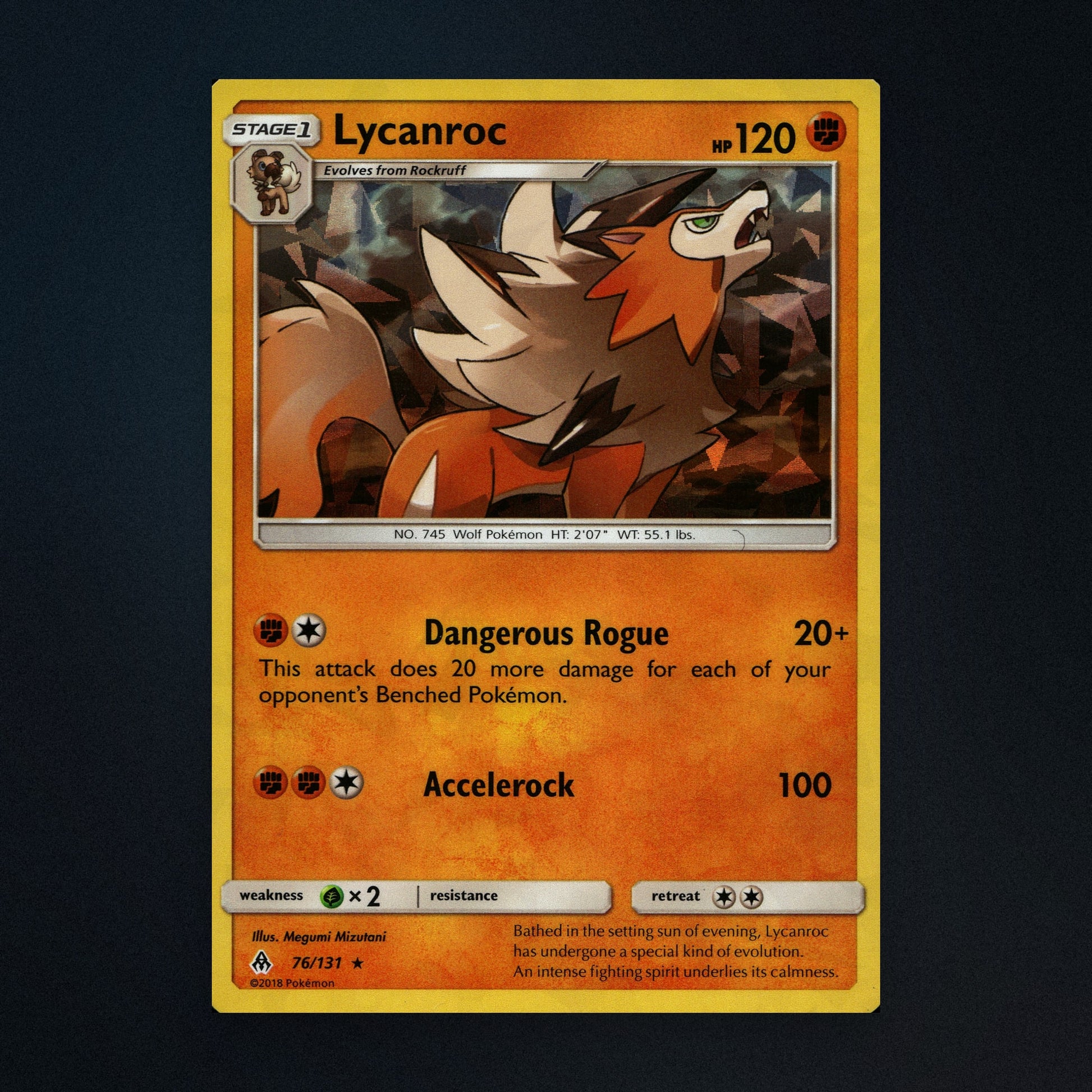 Lycanroc - 76/131 - Forbidden Light - Holo - Moderately Played front