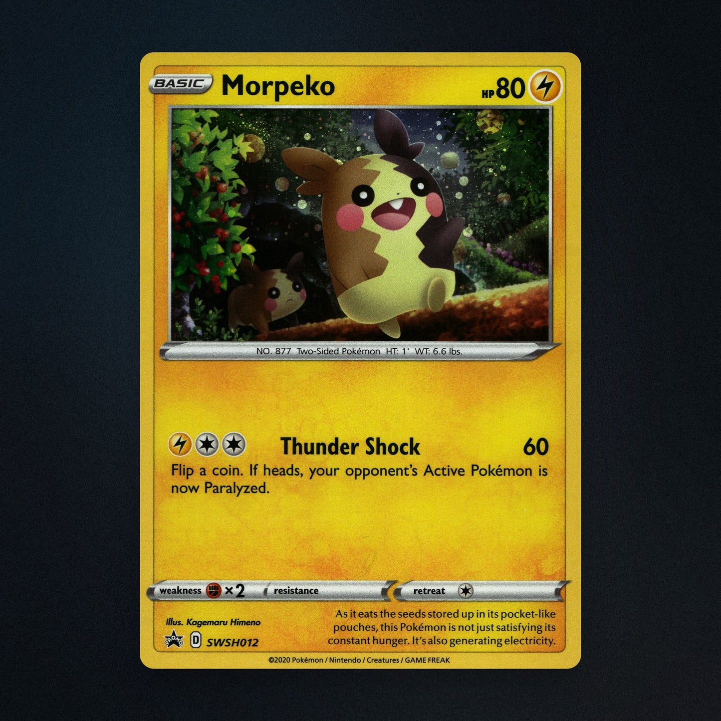 Morpeko - SWSH012 - SWSH Black Star Promos - Holo - Lightly Played front