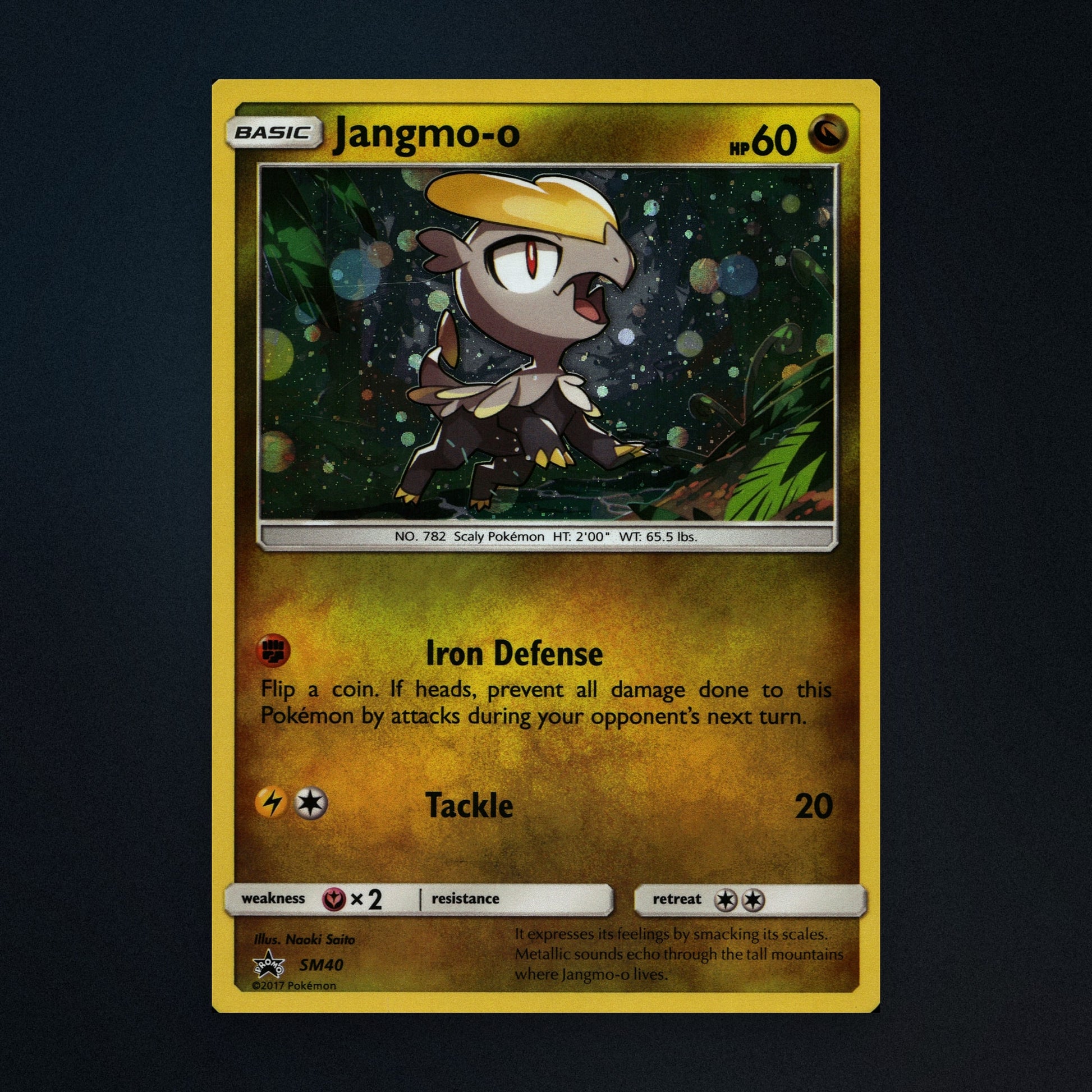 Jangmo-o - SM040 - SM Black Star Promos - Holo - Lightly Played front