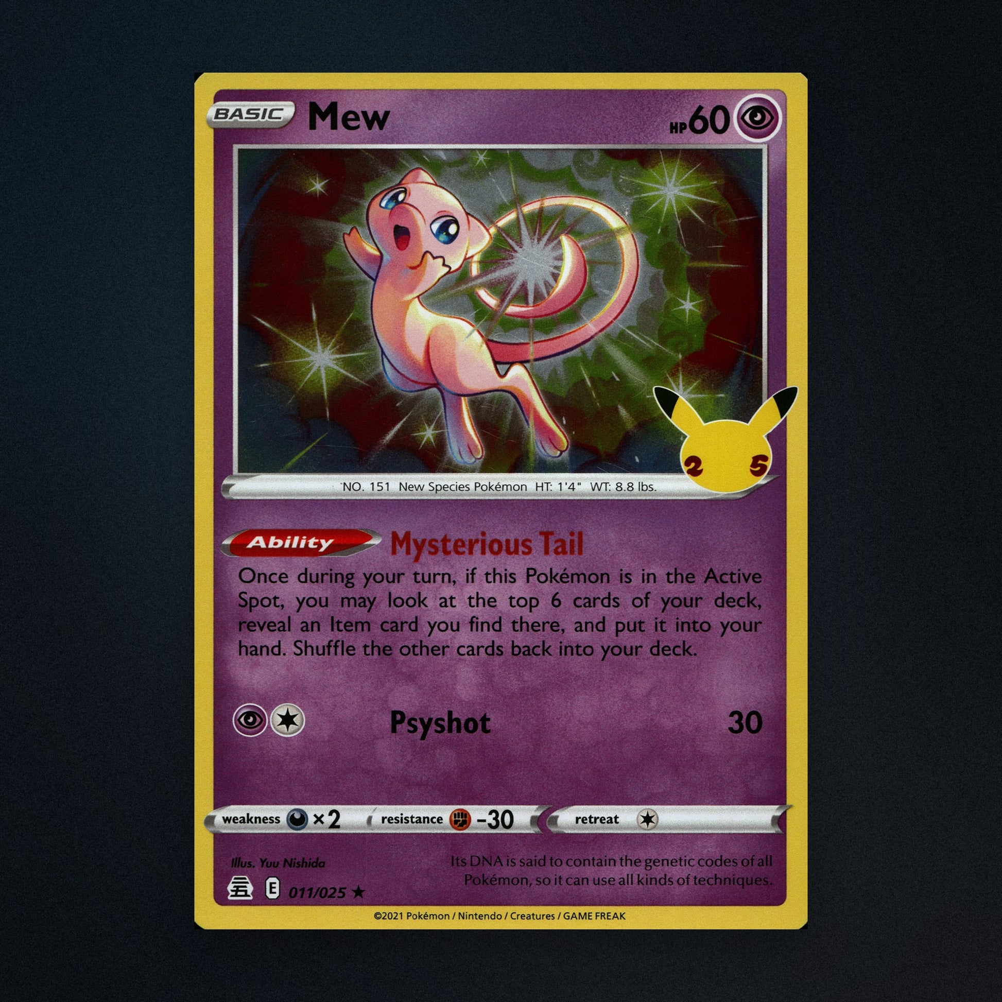Mew - 11/25 - Celebrations - Holo - Moderately Played front