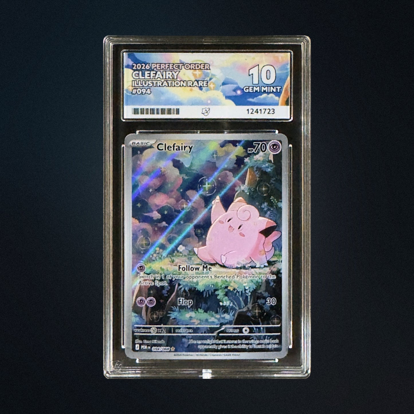 2026 Pokemon Perfect Order Clefairy 094/088 IR ACE 10 front