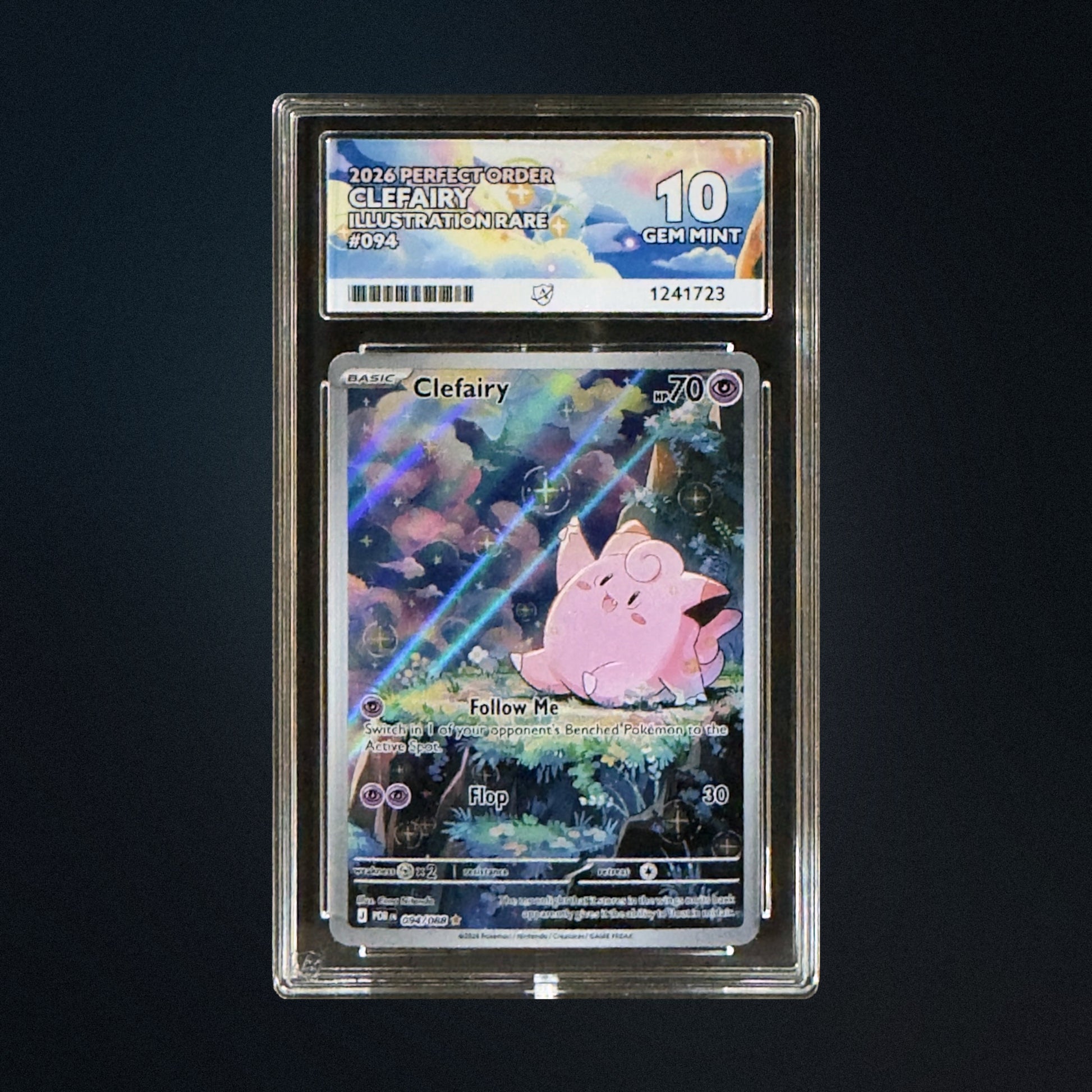 2026 Pokemon Perfect Order Clefairy 094/088 IR ACE 10 front