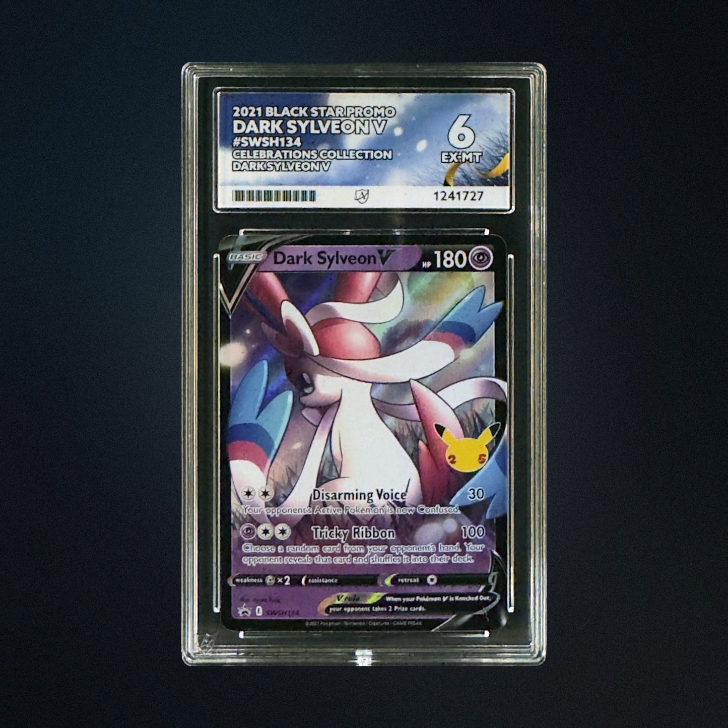 2021 Pokemon Promo Dark Sylveon V SWSH134 ACE 6 front