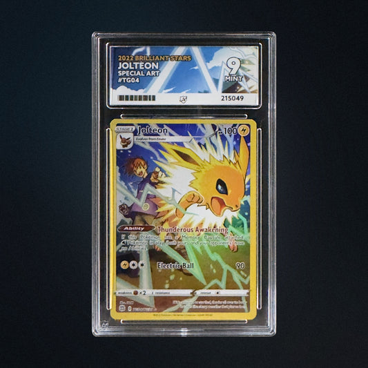 2022 Pokemon Brilliant Stars Jolteon TG04/TG30 Alt Art ACE 9 front