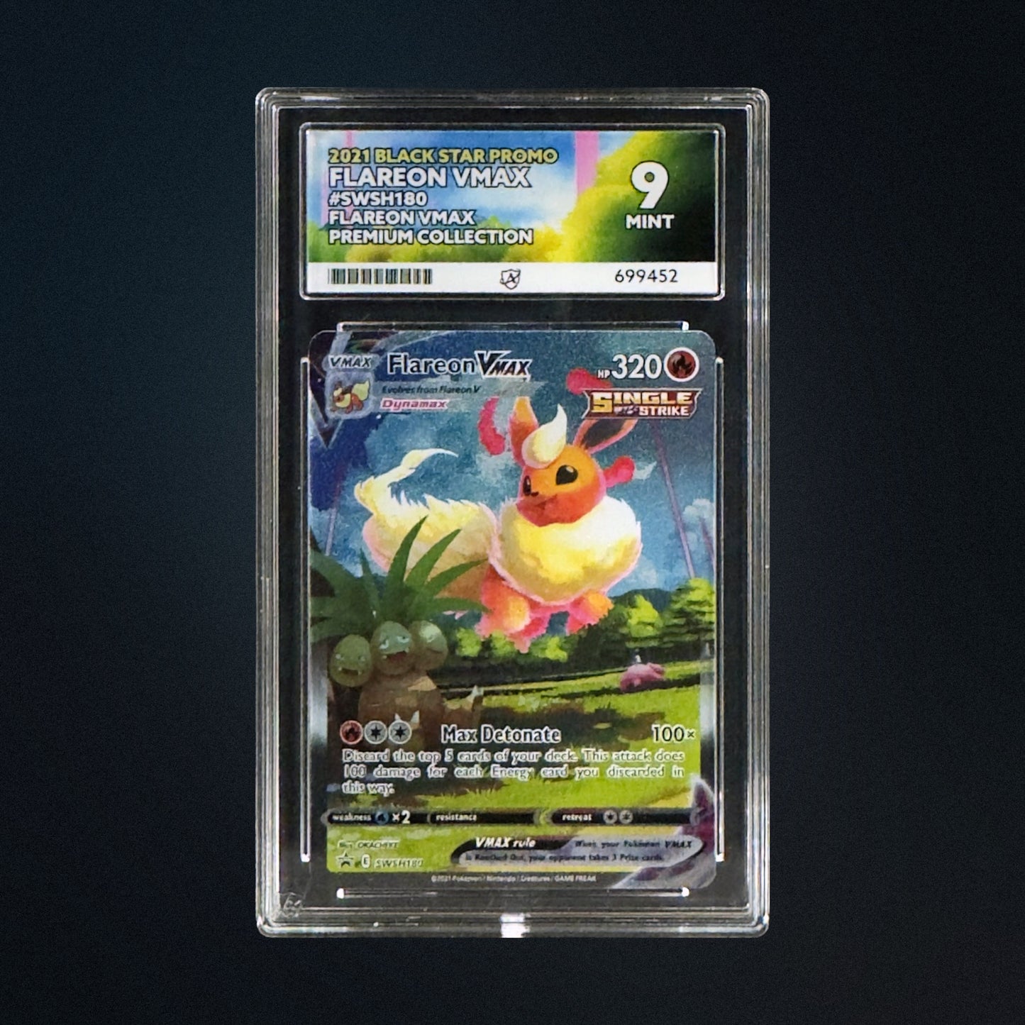 2021 Pokemon Promo Flareon VMAX SWSH180 ACE 9 front