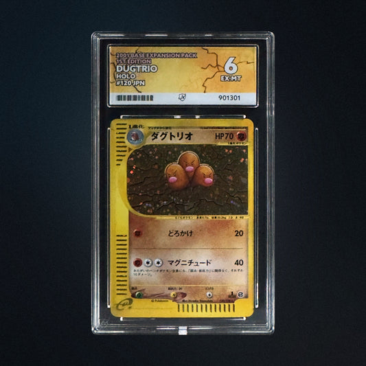 2001 Pokemon Japanese Base Expansion Pack Dugtrio 120/128 Holo ACE 6 front