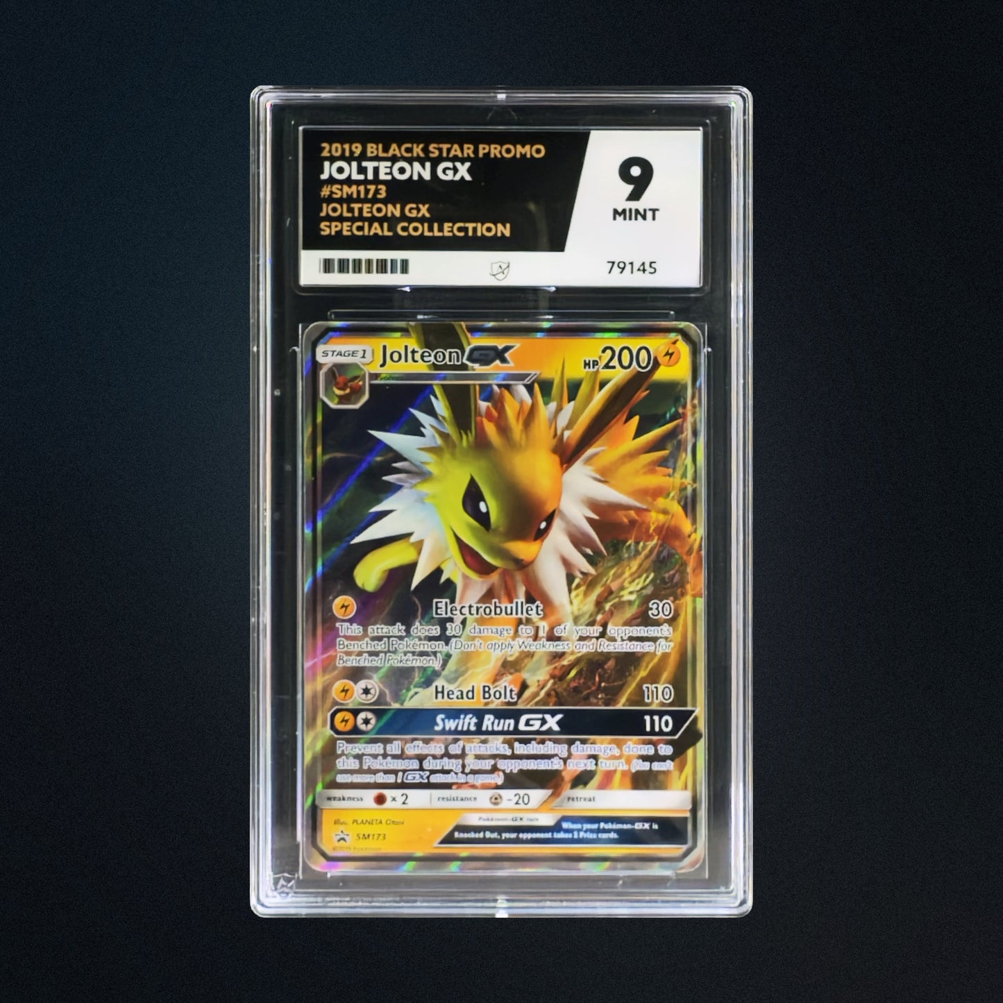 2019 Pokemon Promo Jolteon GX SM173 ACE 9 front