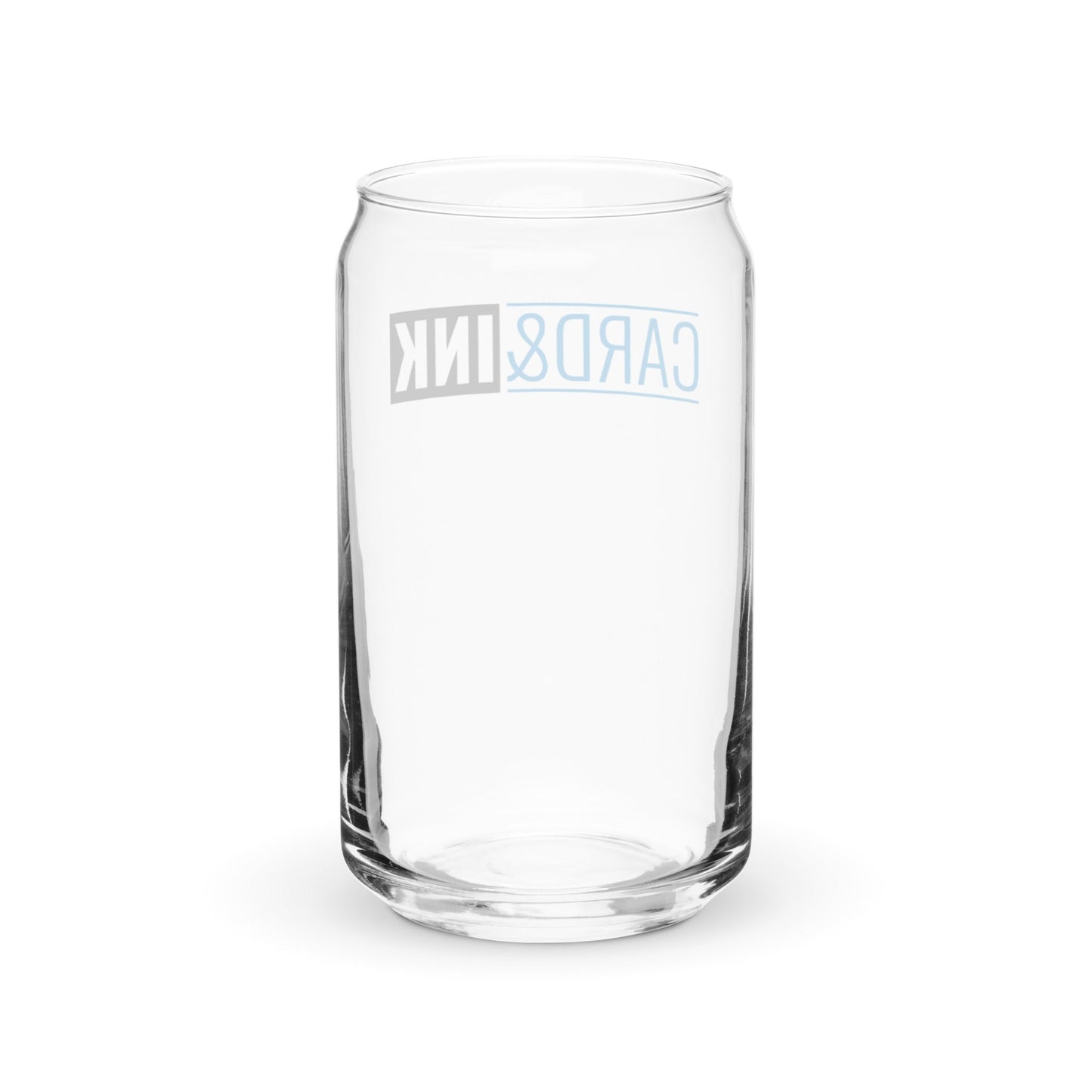 Card & Ink Can Glass back Printful mockup