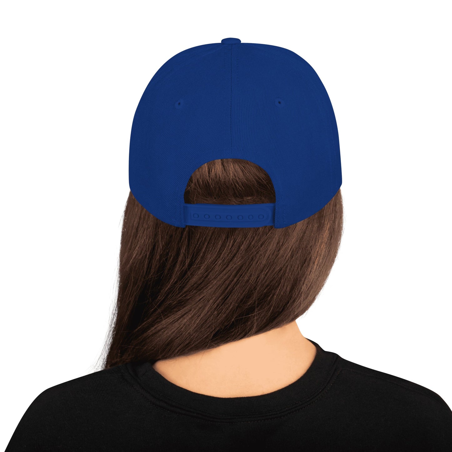 Card & Ink Snapback Hat back Printful mockup