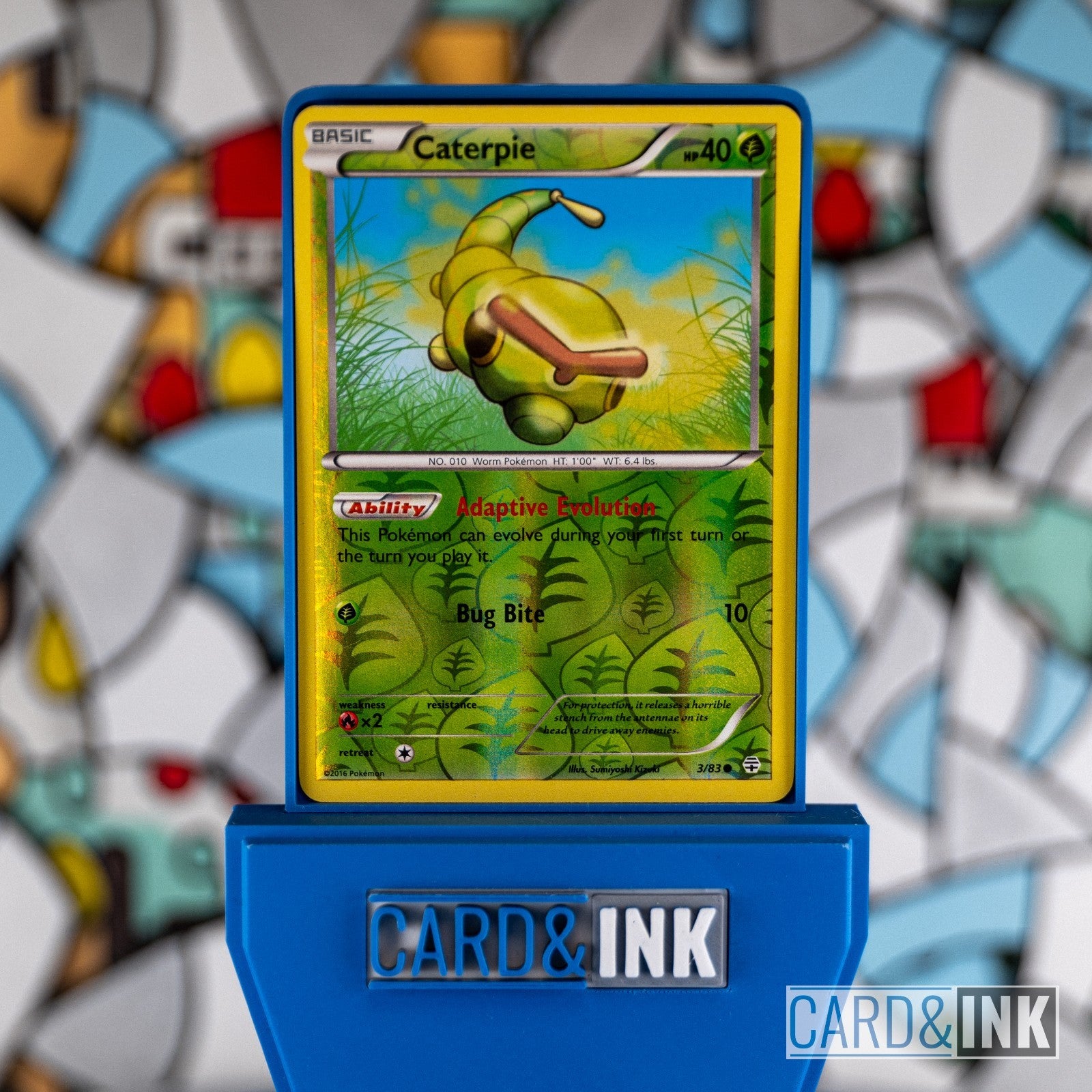 Caterpie Reverse Holo 3/83 Generations Pokemon Card LP - CIL-000075
