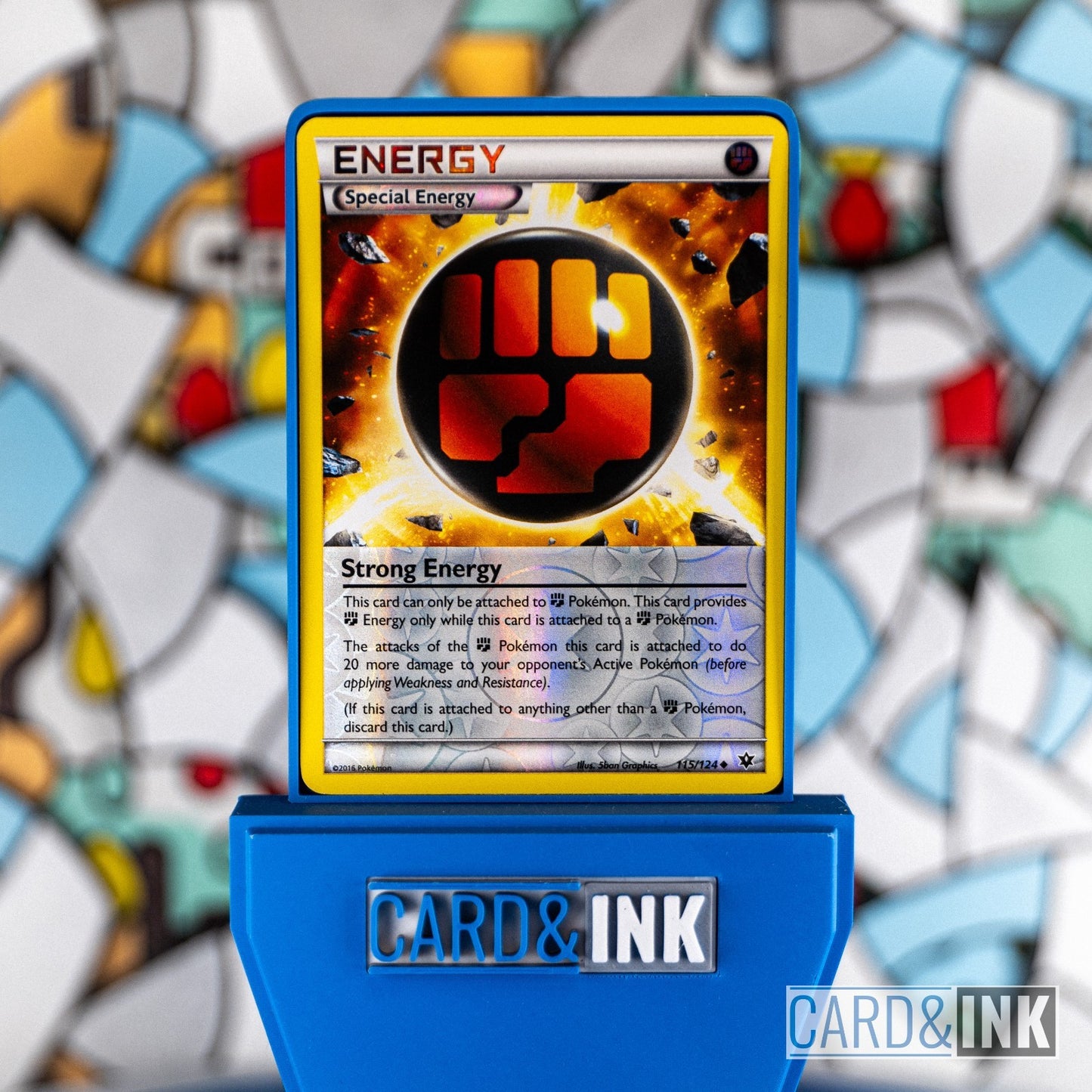 Strong Energy Reverse Holo 115/124 XY Fates Collide Pokemon Card LP - CIL-000055
