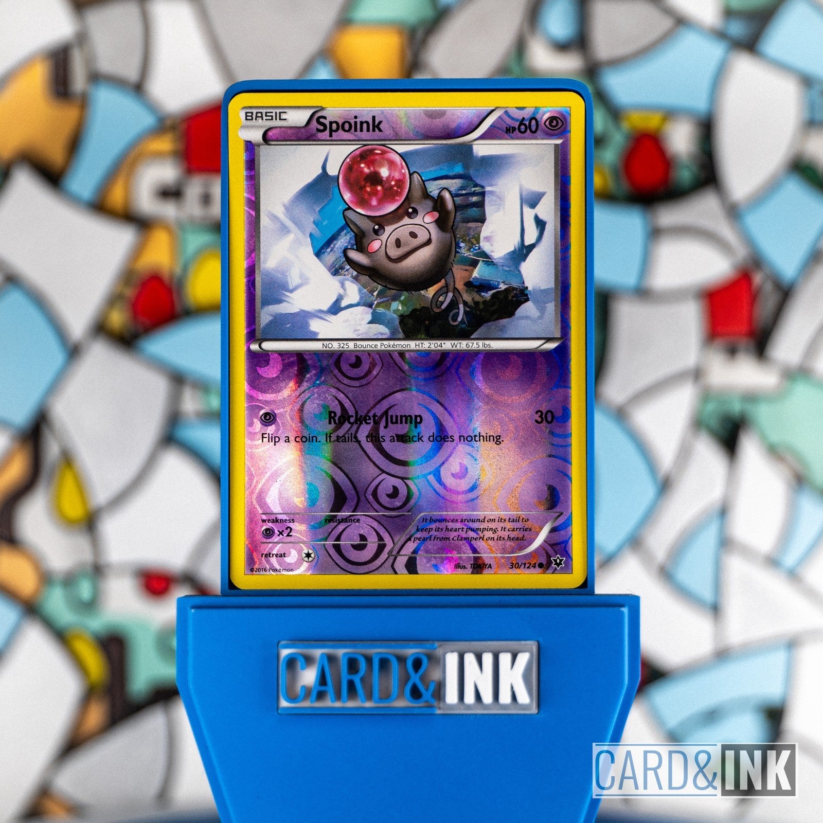 Spoink Reverse Holo 30/124 XY Fates Collide Pokemon Card LP - CIL-000087