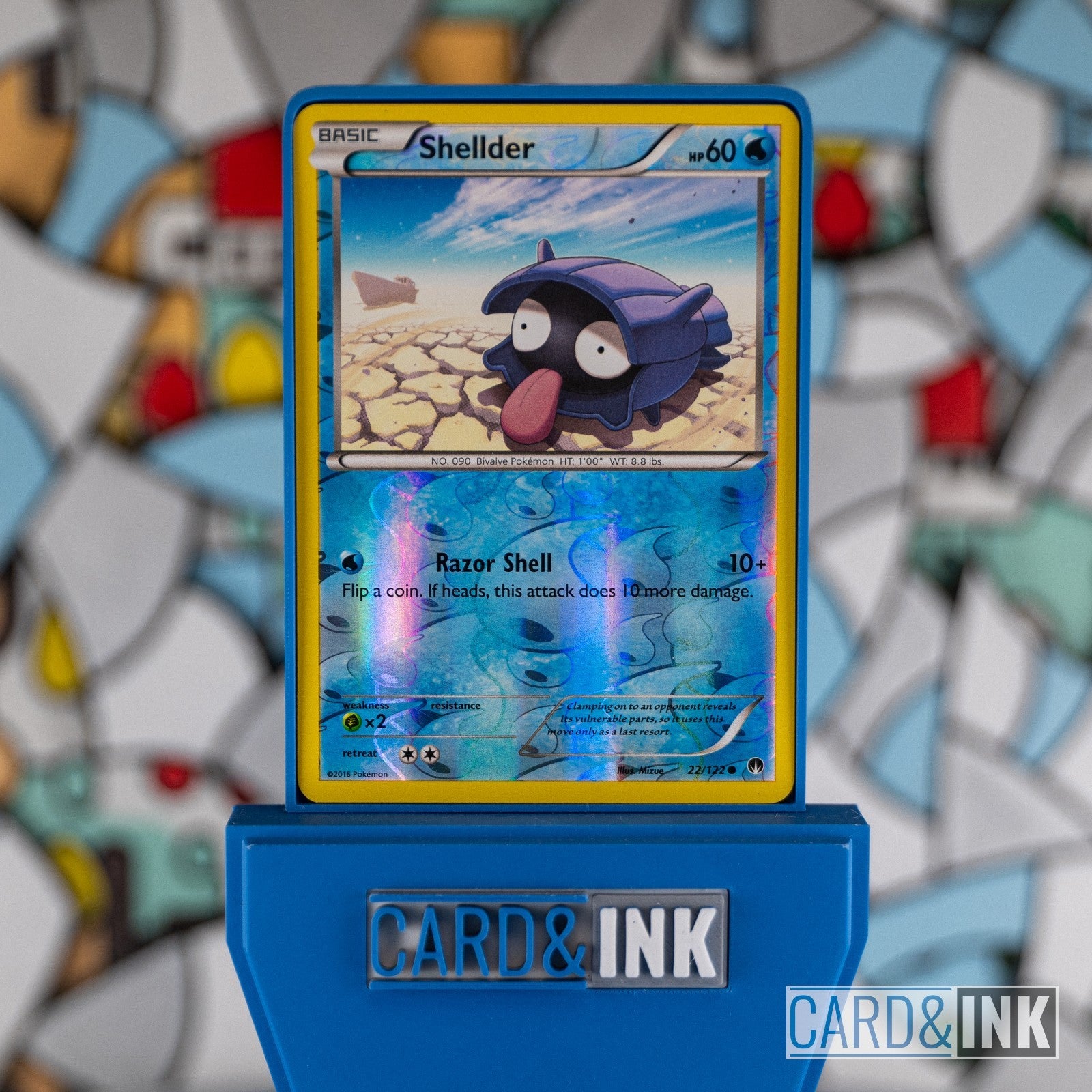 Shellder Reverse Holo BREAKpoint 22/122 Pokemon Card LP - CIL-000037