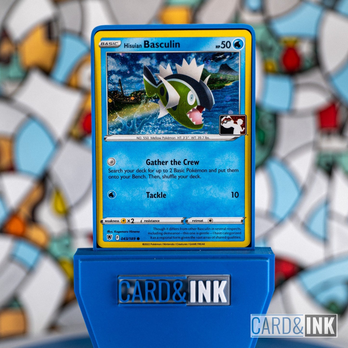 Hisuian Basculin 043/189 Holo Stamped Prize Pack Pokemon Card - CIL-000209