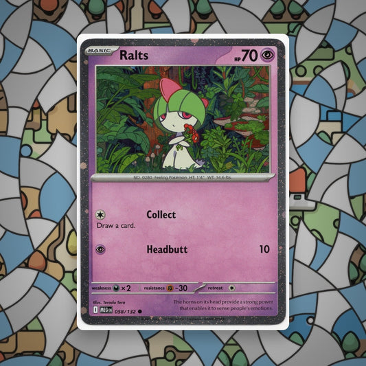 Pokemon Ralts 058/132 Mega Evolution Reverse Holo NM - CIL-000519