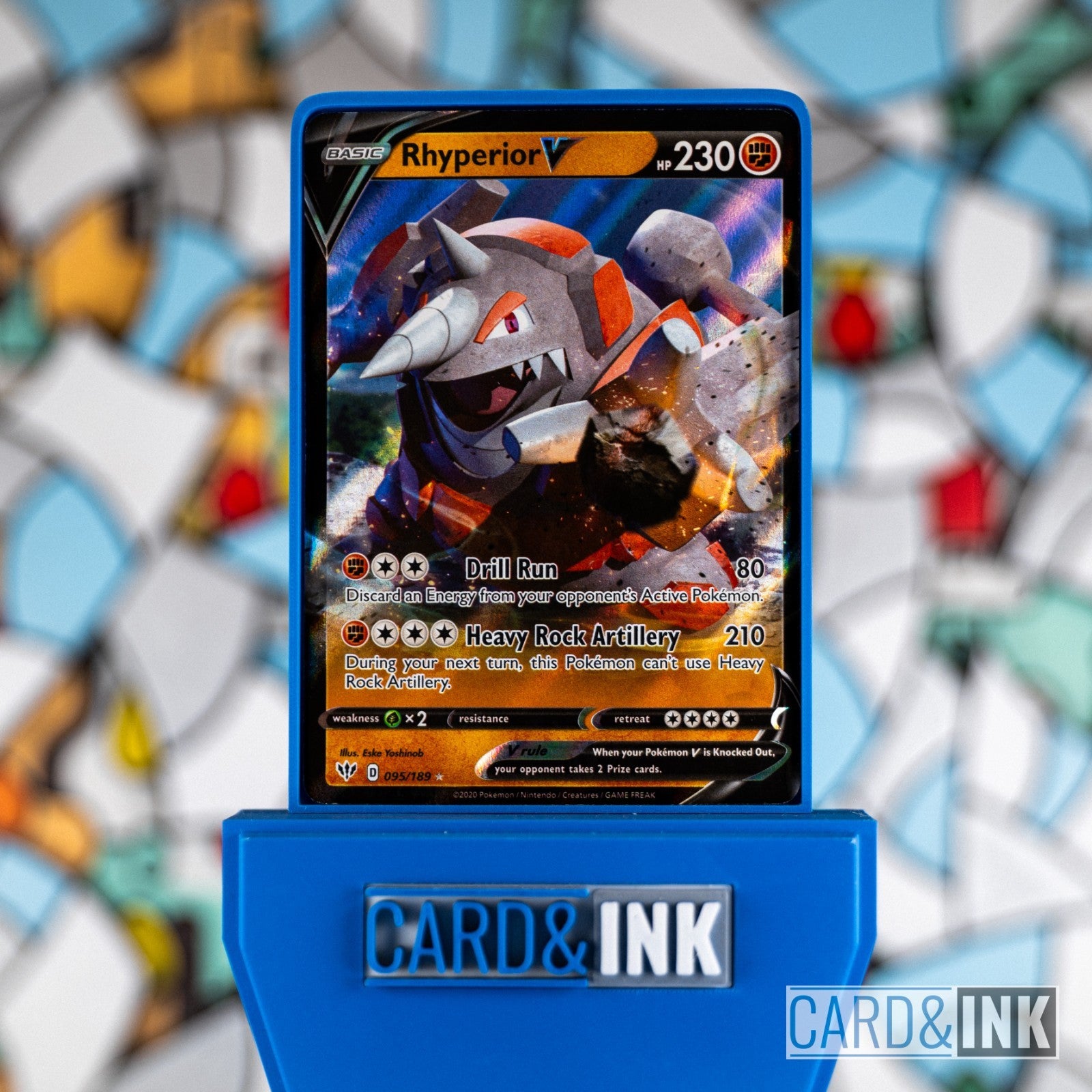 Rhyperior V 095/189 Darkness Ablaze Pokemon Card NM - CIL-000063