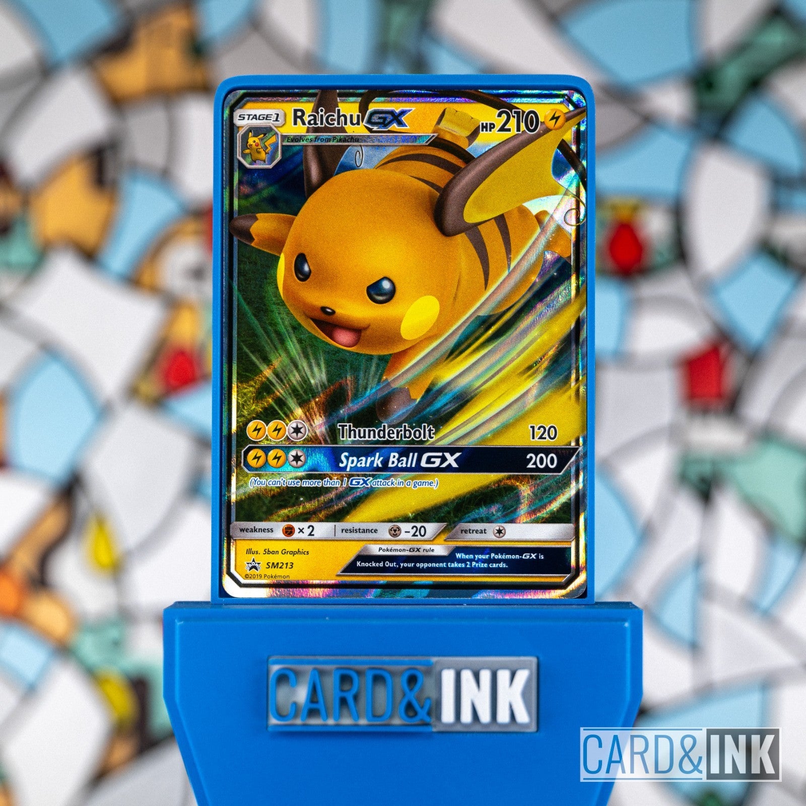 Raichu GX SM213 Sun & Moon Promo Pokemon Card NM - CIL-000240