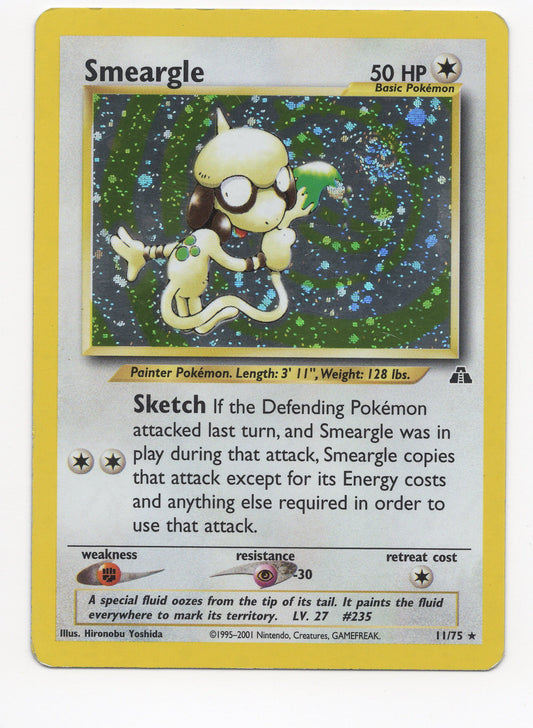Pokemon Smeargle 11/75 Neo Discovery Holo LP - CIL-000487
