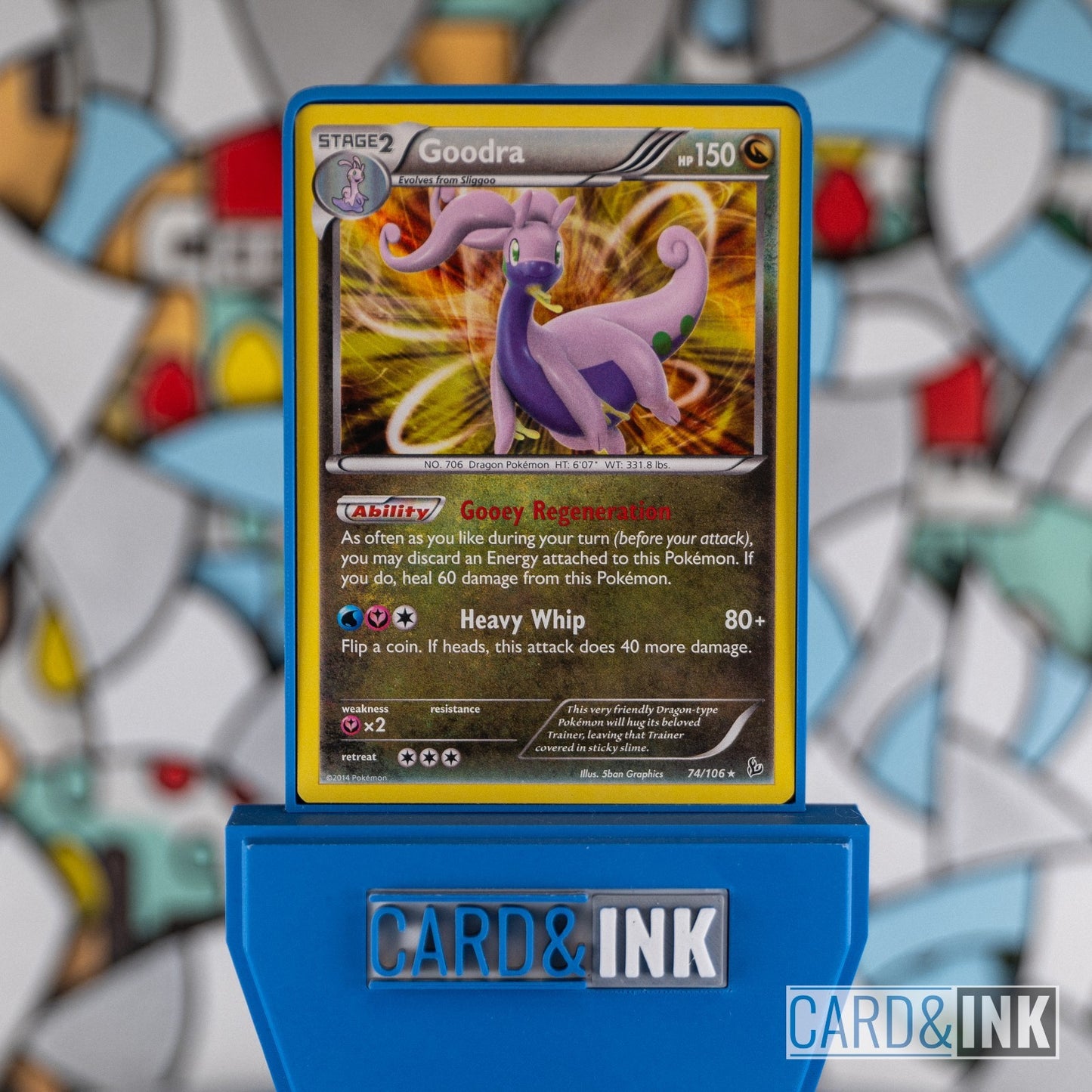Goodra Holo 74/106 Flashfire Pokemon Card NM - CIL-000233