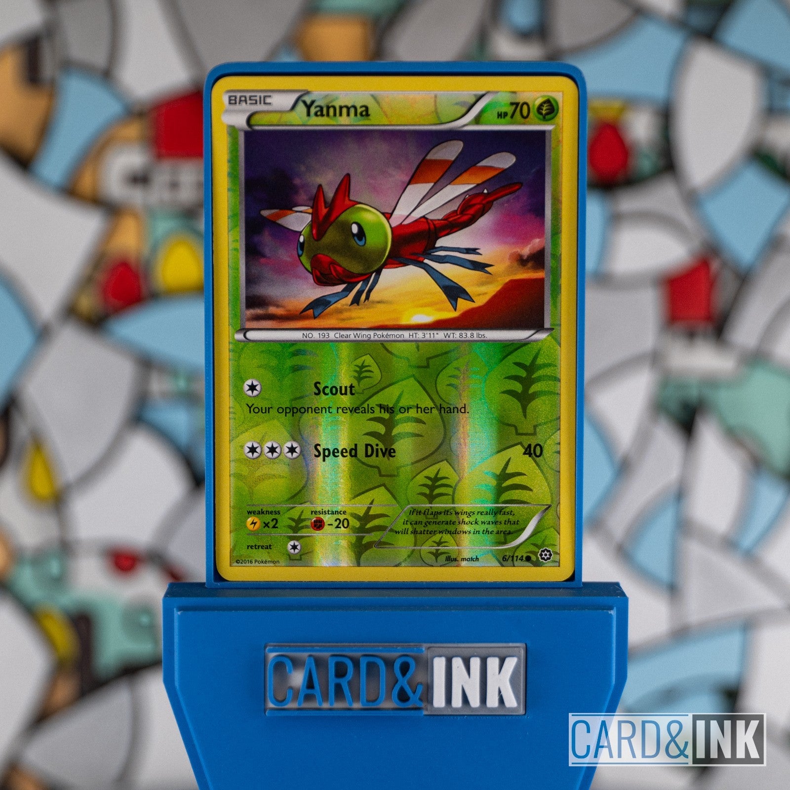 Yanma Reverse Holo [6/114] Stream Siege cardandink - CIL-000077