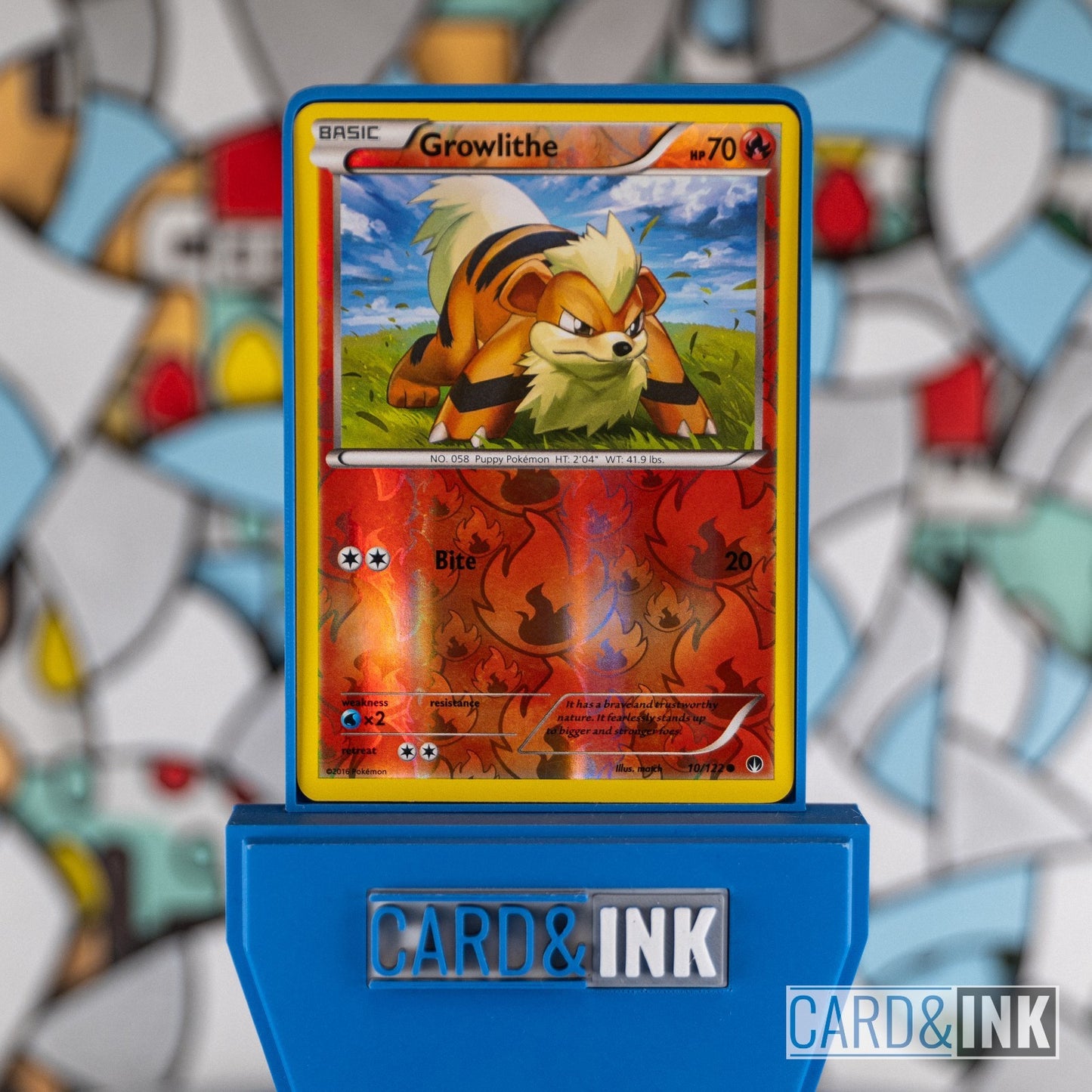 Growlithe Reverse Holo BREAKpoint 10/122 Pokemon Card LP - CIL-000197