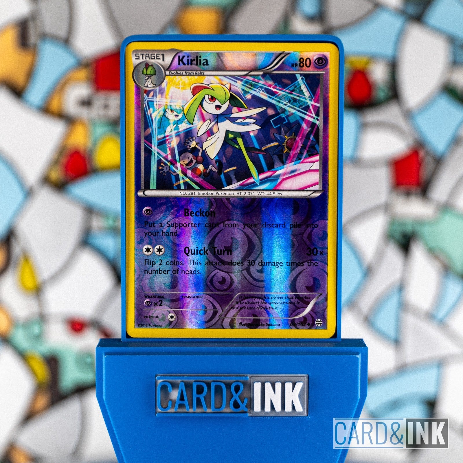 Kirlia Reverse Holo 69/162 XY BREAKpoint Pokemon Card MP - CIL-000277