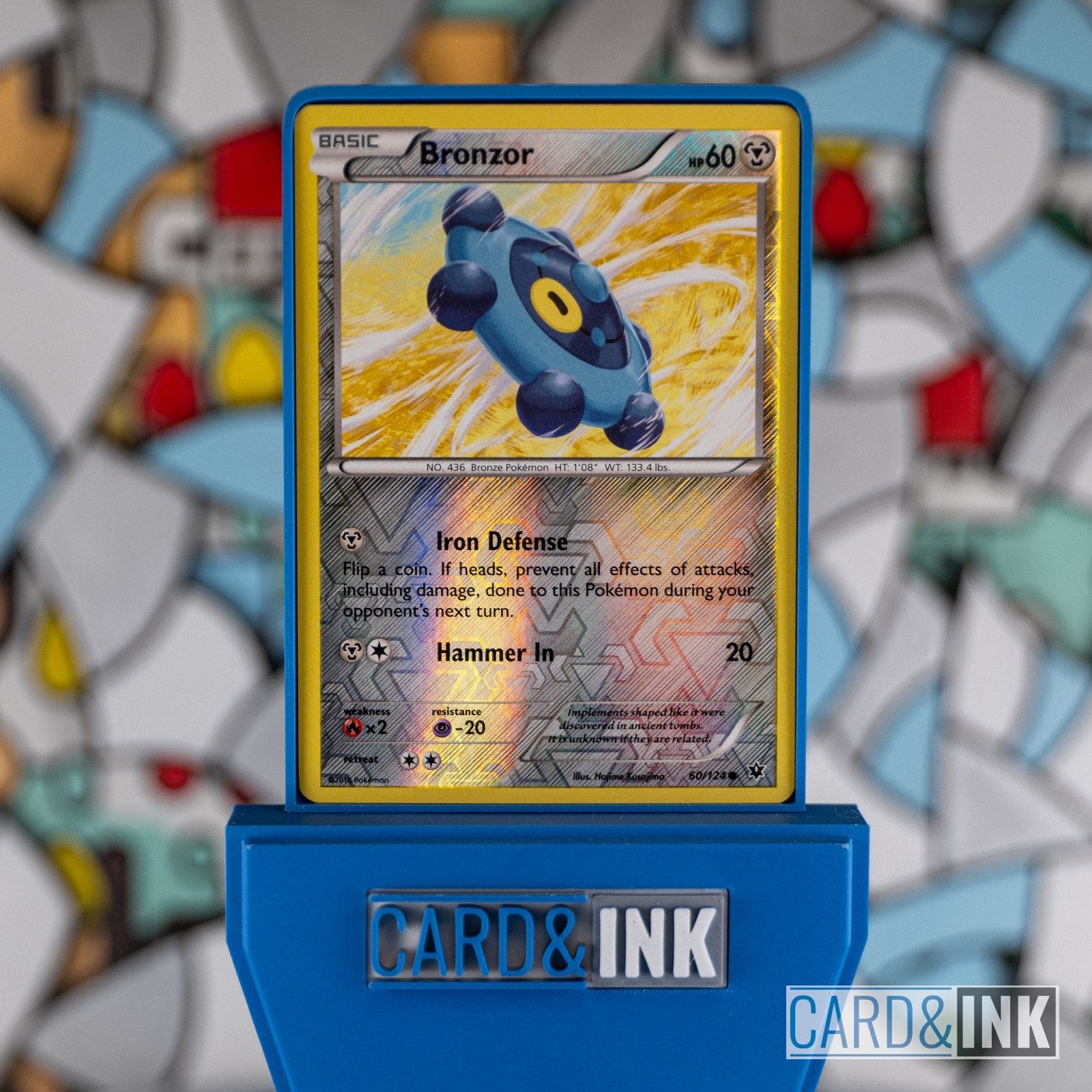 Bronzor Reverse Holo 60/124 Fates Collide Pokemon Card LP - CIL-000210