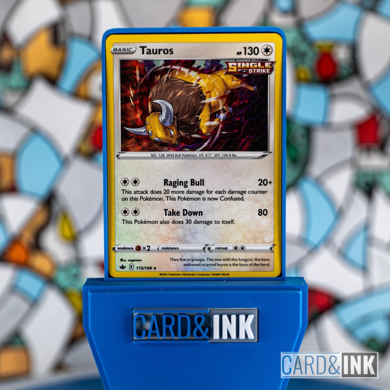 Tauros Holo 115/198 Chilling Reign Pokemon Card NM - CIL-000171