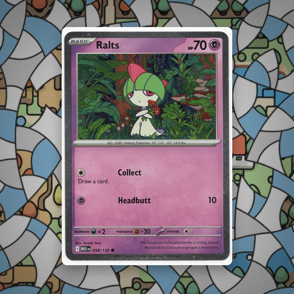Pokemon Ralts 058/132 Mega Evolution Reverse Holo NM - CIL-000521
