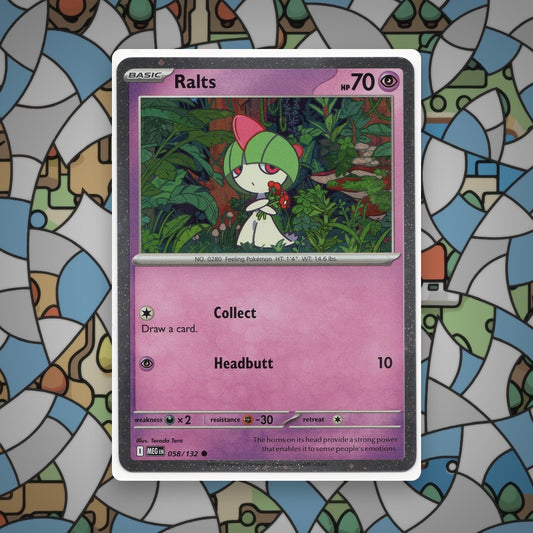 Pokemon Ralts 058/132 Mega Evolution Reverse Holo NM - CIL-000521