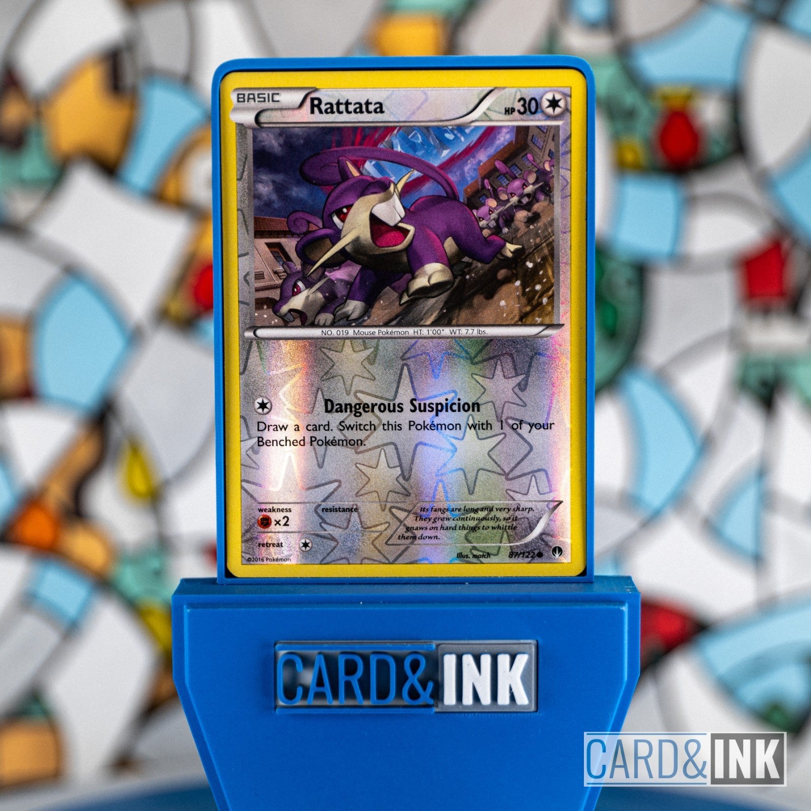Rattata Reverse Holo 87/122 XY BREAKpoint Pokemon Card LP - CIL-000115