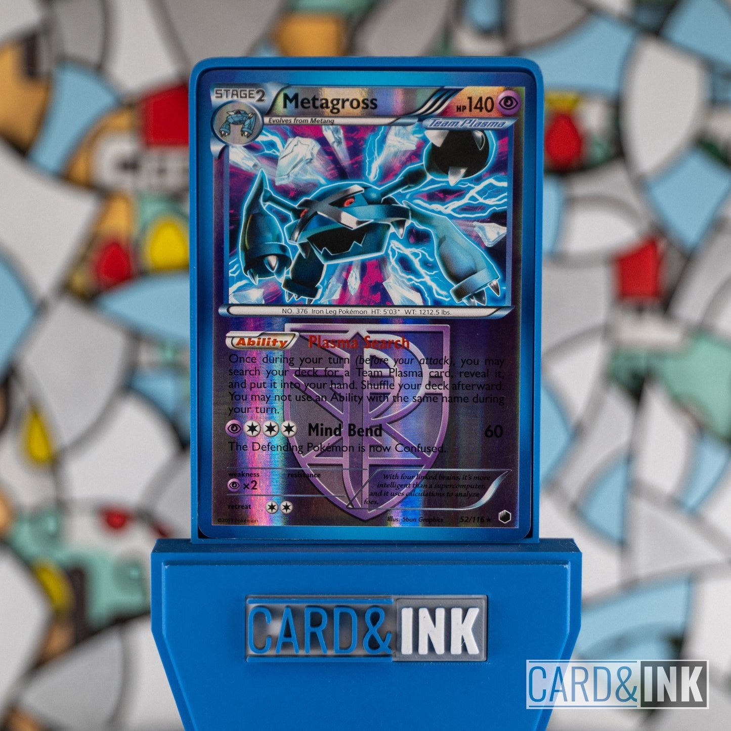 Metagross Team Plasma Holo 52/116 Plasma Freeze Pokemon Card LP - CIL-000358