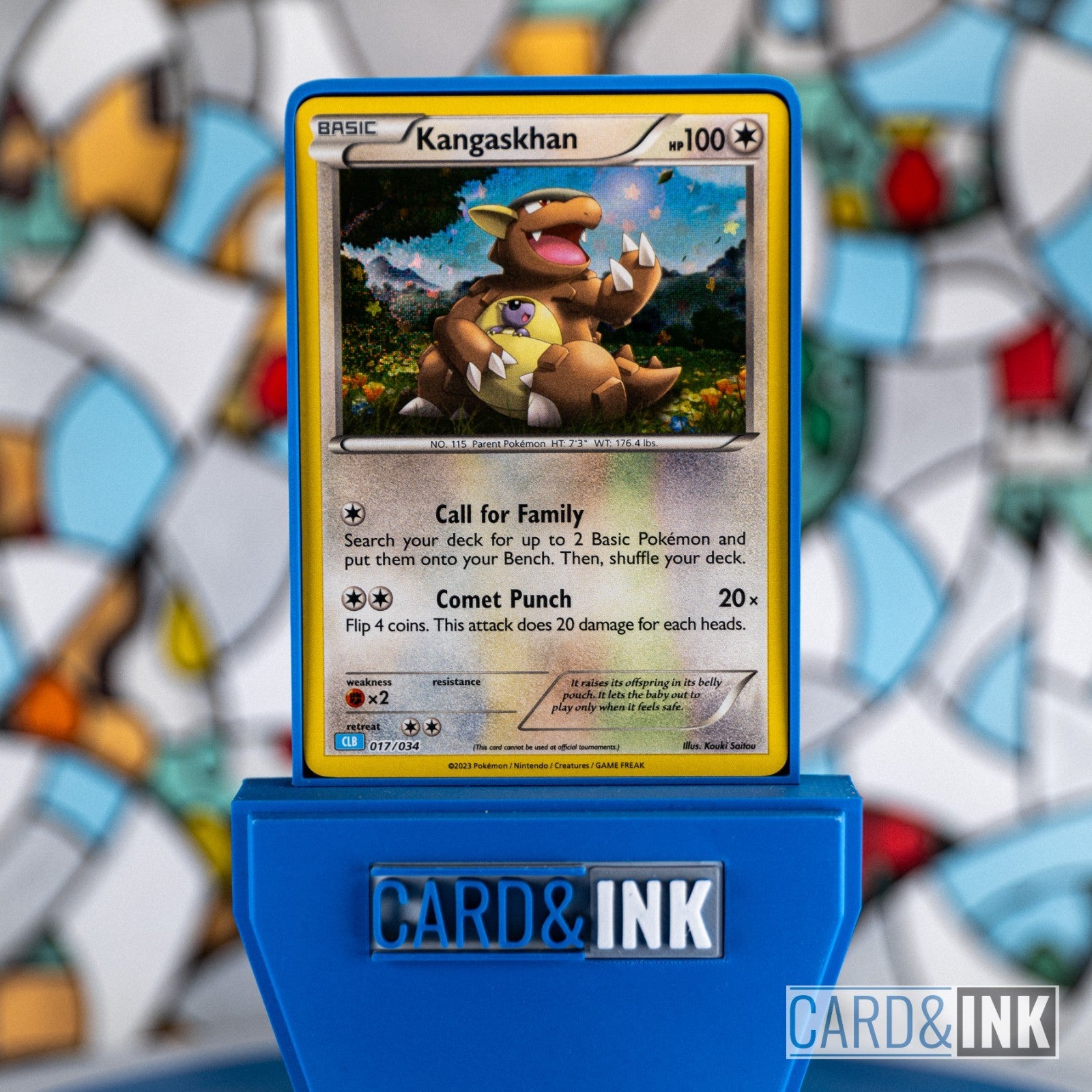 Kangaskhan Holo 017/034 TCGC Blastoise Deck Pokemon Card NM - CIL-000080