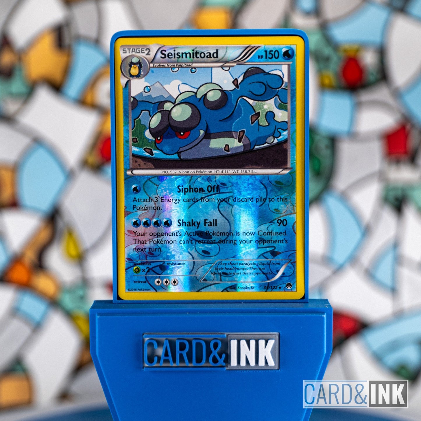 Seismitoad Reverse Holo 35/122 XY BREAKpoint Pokemon Card MP - CIL-000174