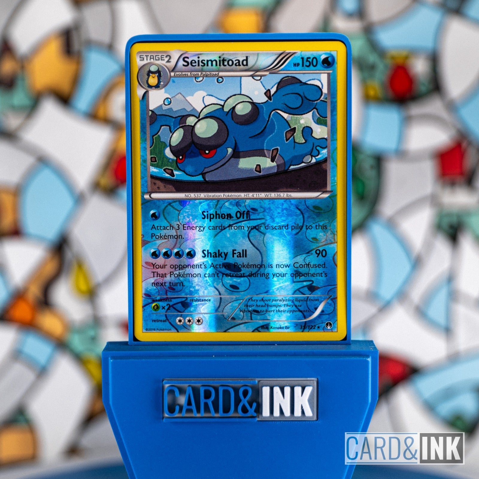 Seismitoad Reverse Holo 35/122 XY BREAKpoint Pokemon Card MP - CIL-000174