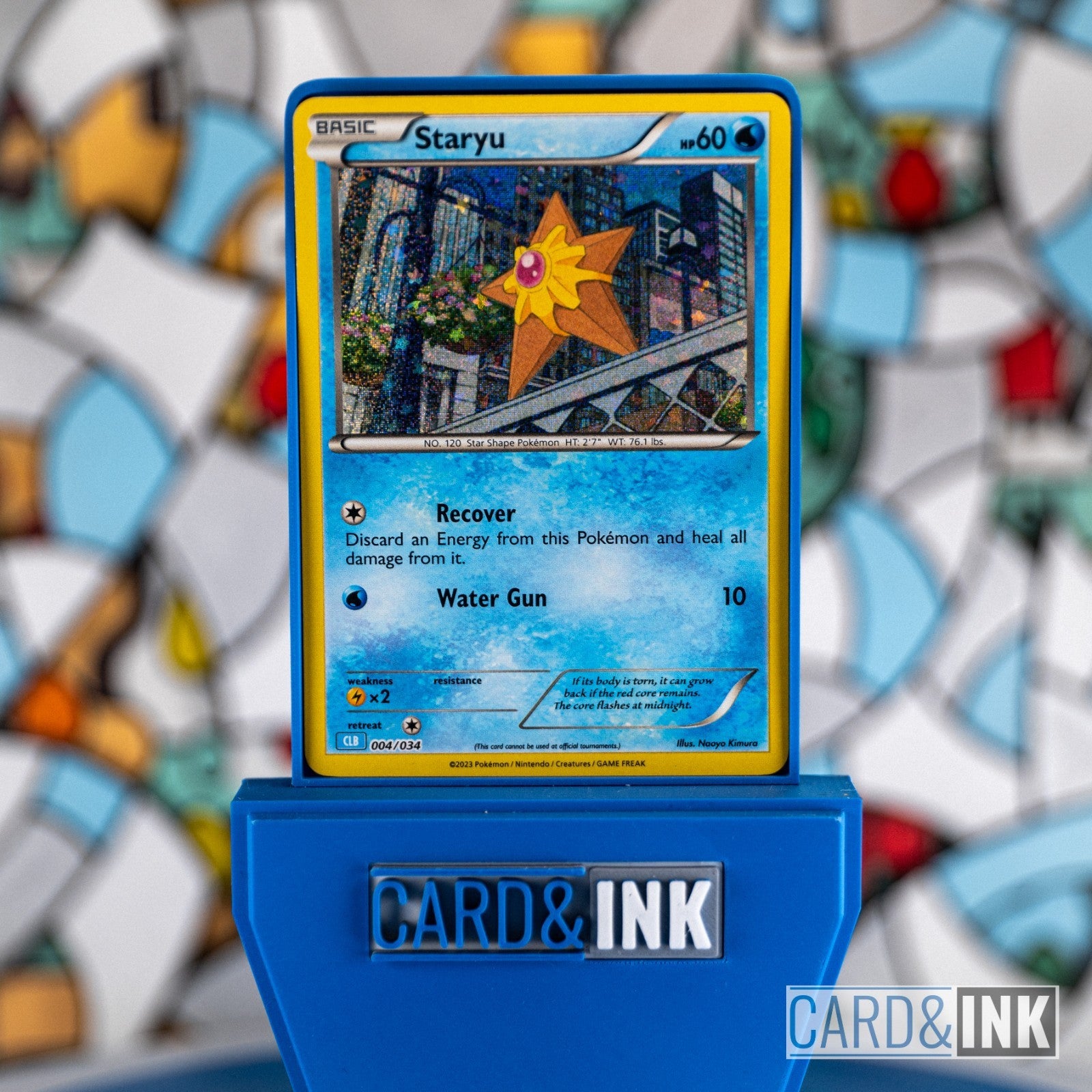 Staryu Holo 004/034 TCGC Blastoise Deck Pokemon Card NM - CIL-000061
