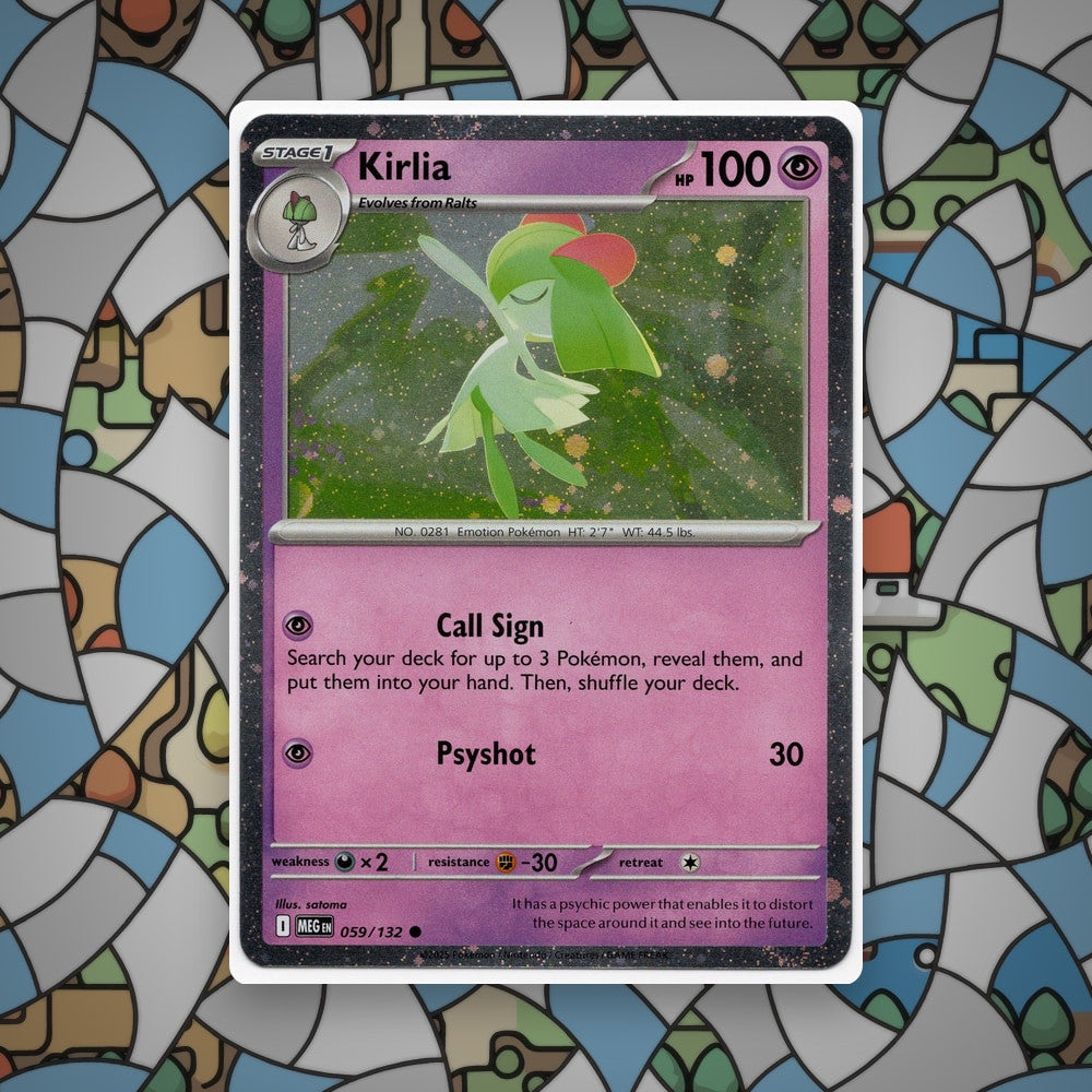 Pokemon Kirlia 059/132 Mega Evolution Reverse Holo NM - CIL-000520