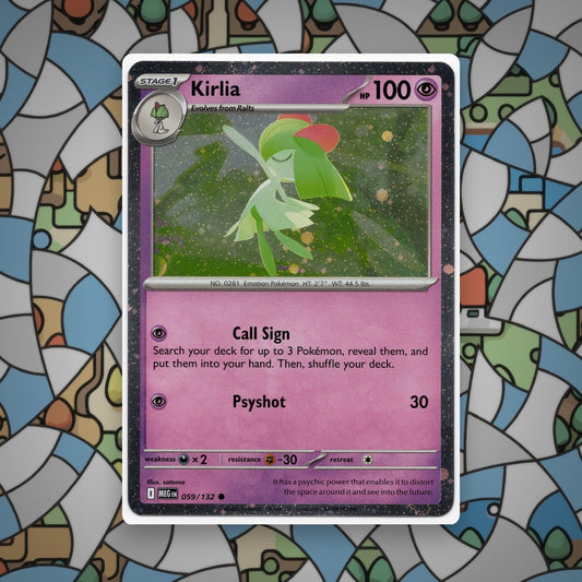 Pokemon Kirlia 059/132 Mega Evolution Reverse Holo NM - CIL-000520