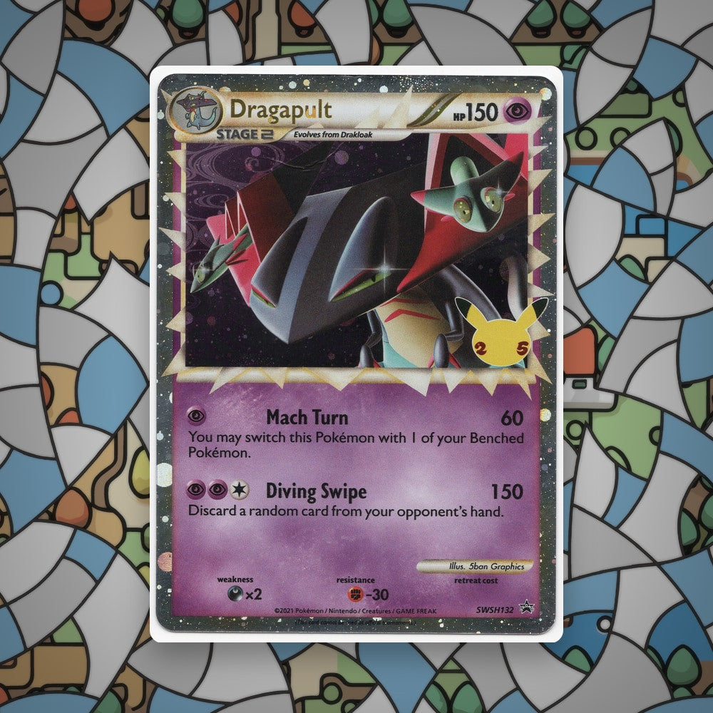 Pokemon Dragapult SWSH132 Black Star Promo Regular Holo MP - CIL-000511