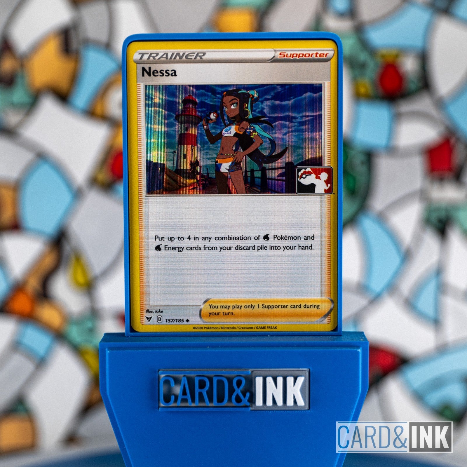 Pokemon Nessa 157/185 Play! Stamped Holo Prize Pack Vivid Voltage - CIL-000025