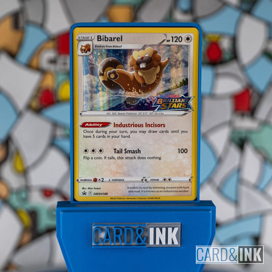 Bibarel SWSH188 Brilliant Stars Stamped Black Star Promo Pokemon Card NM - CIL-000293
