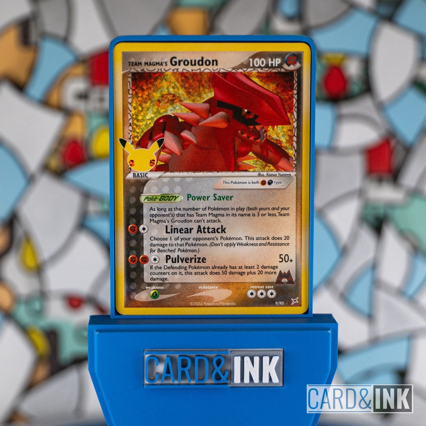 Team Magma's Groudon Holo 9/95 Celebrations Classic Collection Pokemon Card LP - CIL-000287