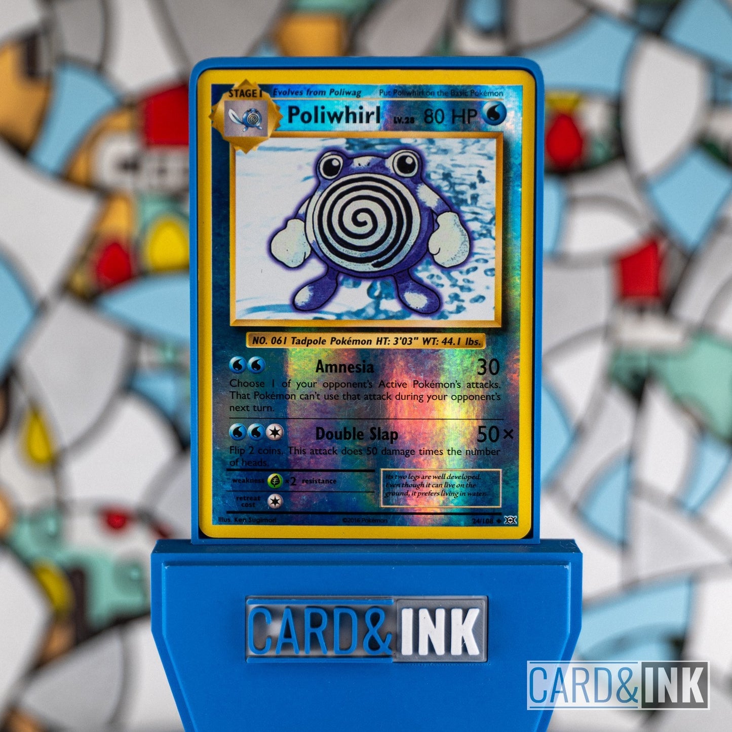 Poliwhirl Reverse Holo 24/108 XY Evolutions Pokemon Card LP - CIL-000191