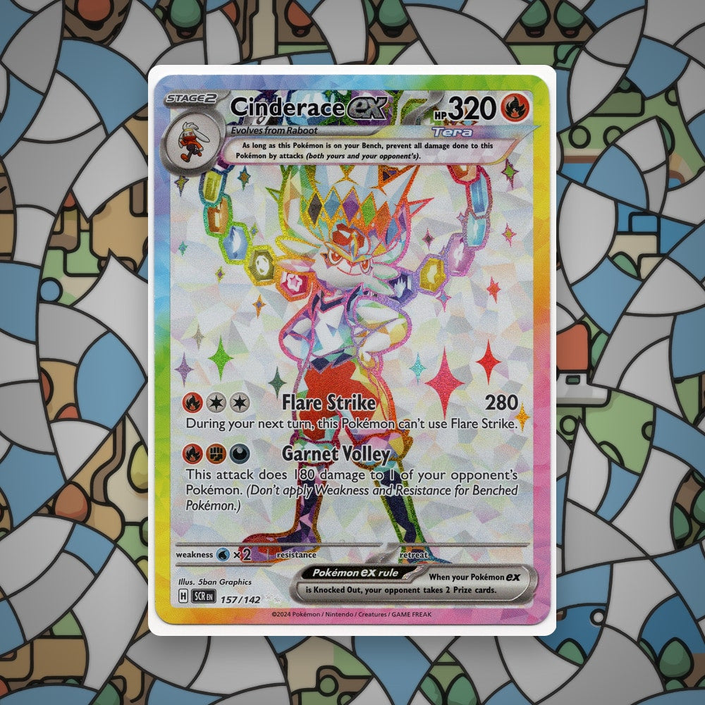 Pokemon Cinderace ex 157/142 Stellar Crown Ultra Rare NM - CIL-000516