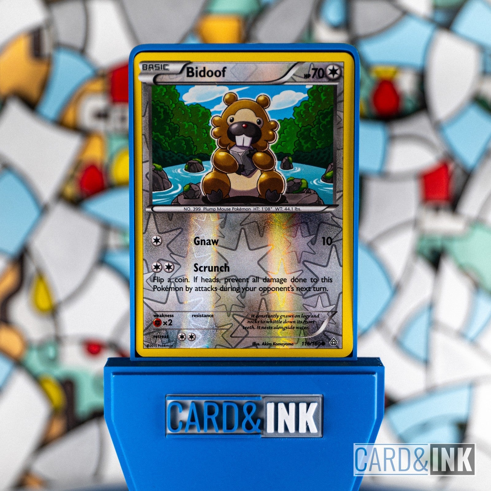 Bidoof Reverse Holo 116/160 XY Primal Clash Pokemon Card MP - CIL-000066