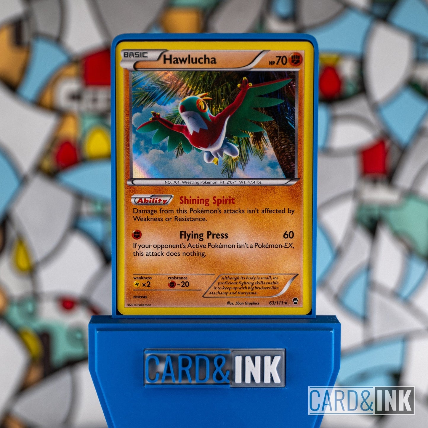 Hawlucha Holo Furious Fists 63/111 Pokemon Card LP - CIL-000360