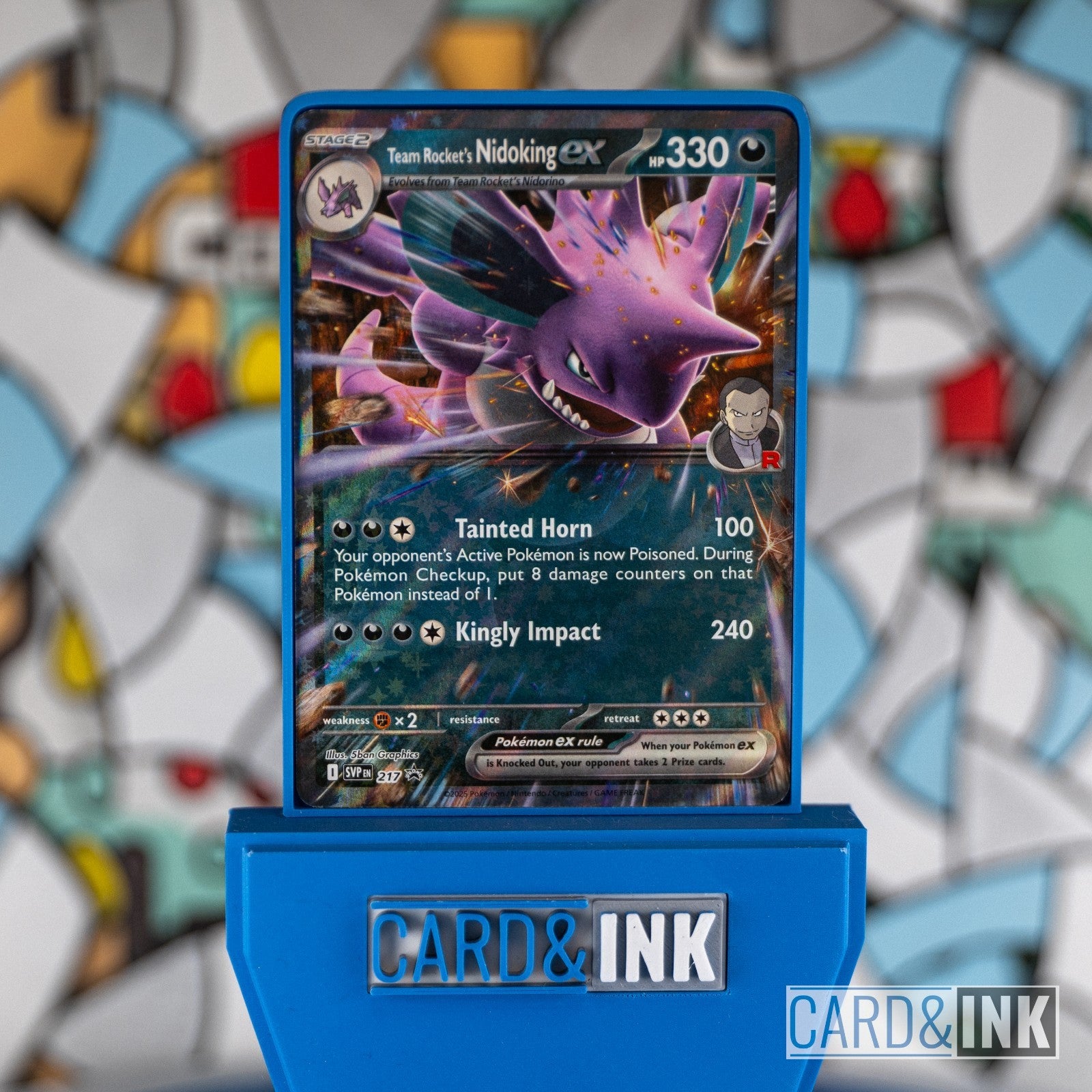 Team Rocket's Nidoking ex SVP217 Black Star Promo Pokemon Card NM - CIL-000270