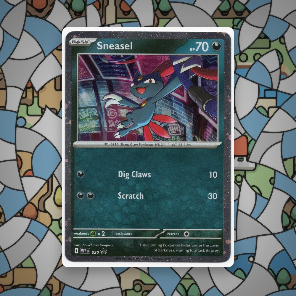 Pokemon Sneasel 020 MEP Black Star Promo Cosmos Holo NM - CIL-000522