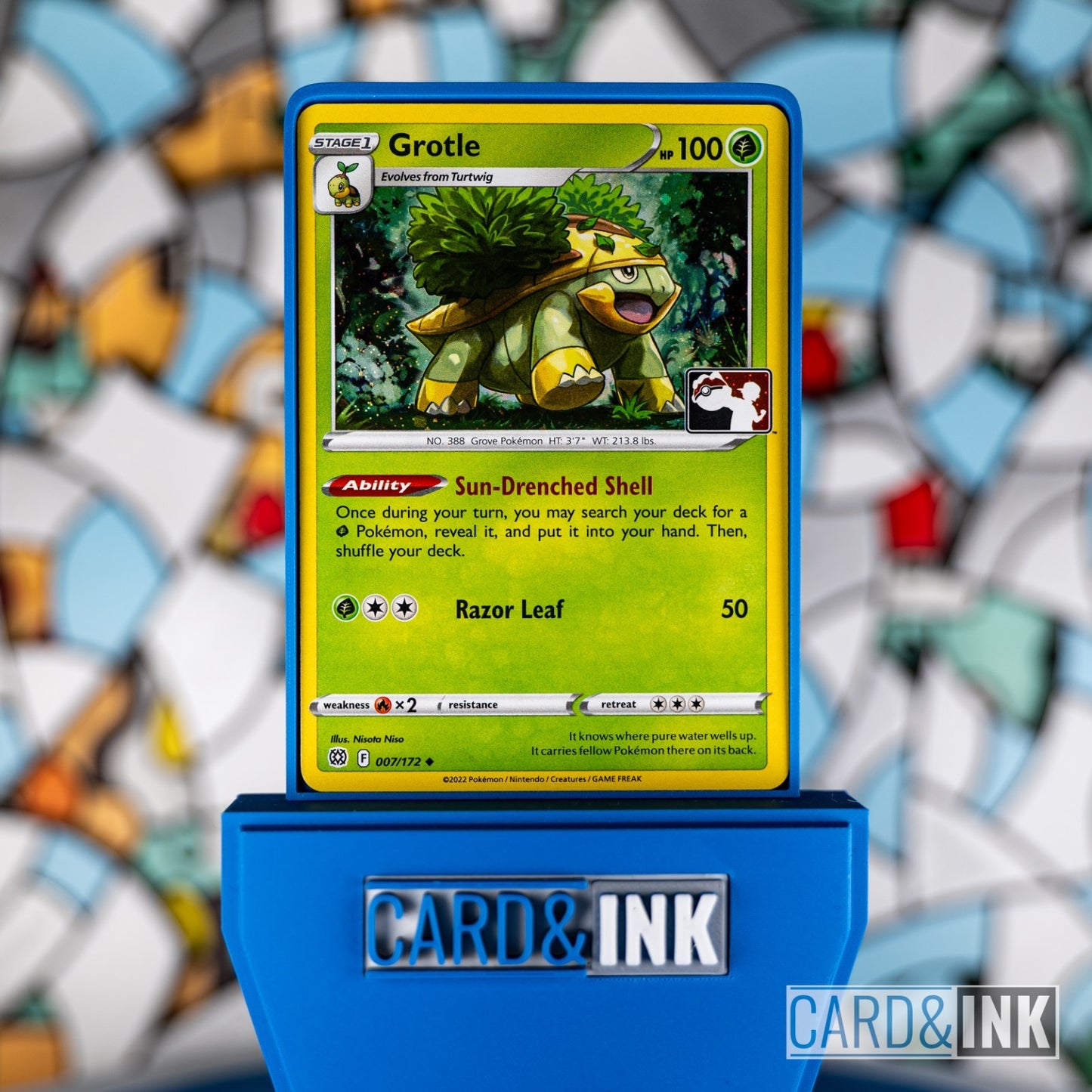 Grotle 007/172 Cosmos Holo Stamped Prize Pack Pokemon Card - CIL-000271