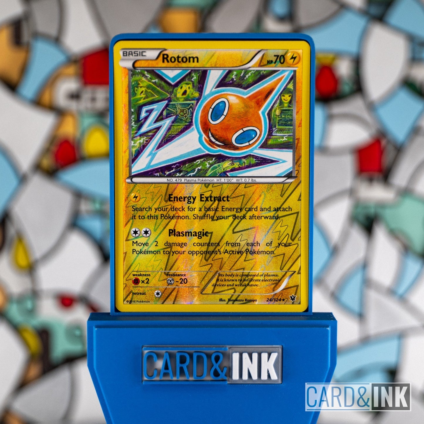Rotom Reverse Holo 24/124 Fates Collide Pokemon Card LP - CIL-000200